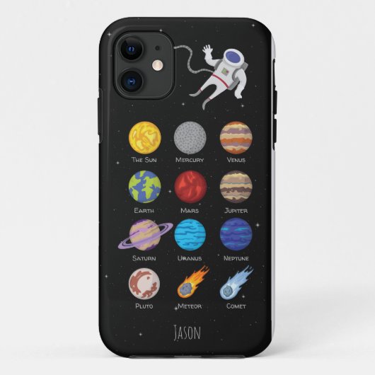 Zonneinstallatie, bovenruimtevaartuigen en astrona Case-Mate iPhone case (Achterkant)