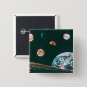 Zonneinstallatie Vierkante Button 5,1 Cm (Voorkant /achterkant)