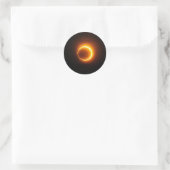 Zonnejaarclipse van januari 2010 in China Ronde Sticker (Tas)