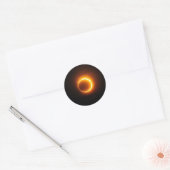 Zonnejaarclipse van januari 2010 in China Ronde Sticker (Envelop)