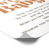 Zonnejine zeg niet dat Baby Game Boho Retro Sun Si Poster (Hoek)