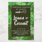 Zonnekaarsen Tropische bladeren Verpakking groen l Voedselcontainer Etiket (Enkel label)