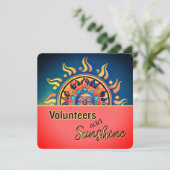 Zonnekaart voor vrijwilligers (Staand voorkant)