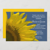 Zonnekamer Zonnebloem Zomer Bruiloft Brunch Kaart (Voorkant / Achterkant)