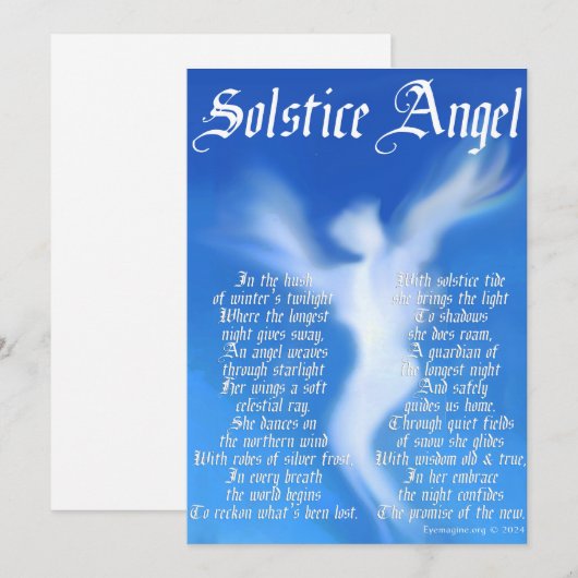 Zonnekeer Engel Feestdagenkaart (Voorkant / Achterkant)