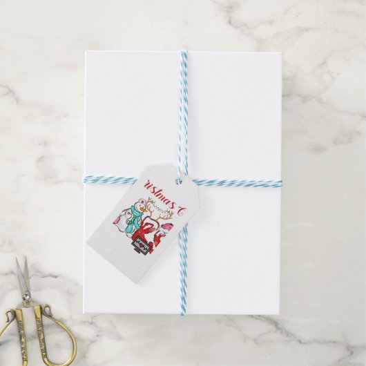 Zonnekerstbemanning Cadeaulabel (Met Touw)