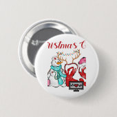 Zonnekerstbemanning Ronde Button 5,7 Cm (Voorkant /achterkant)