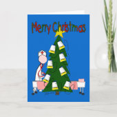 Zonnekerstontwerp "Kerst mooi" Feestdagen Kaart (Voorkant)