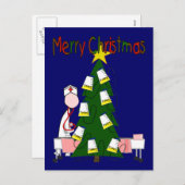 Zonnekerstontwerp "Kerst mooi" Feestdagenkaart (Voorkant / Achterkant)