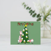 Zonnekerstontwerp "Kerst mooi" Feestdagenkaart (Staand voorkant)