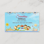 Zonnekinderen Cartoon Overdag Kinderopvang Visitekaartje (Voorkant)