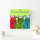 Zonnekklokkat Verpleegkundigen "volle maan" Vierkante Klok (Huis)