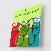 Zonnekklokkat Verpleegkundigen "volle maan" Vierkante Klok (Hoek)