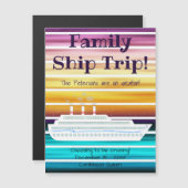 Zonneklep van cruiseschip magneet magnetische uitnodiging (Voorkant / Achterkant)