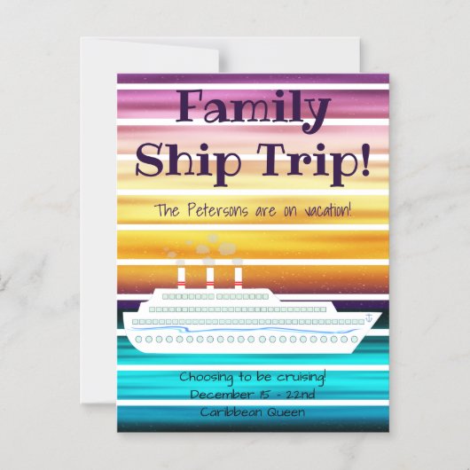 Zonneklep van cruiseschip magneet magnetische uitnodiging (Voorkant)