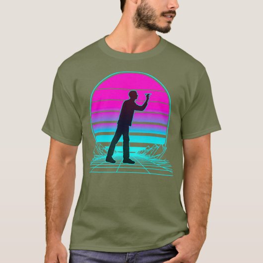 zonnekleppen met retro t-shirt (Voorkant)