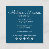 Zonneklet en charmant kleurig vierkante visitekaartje (Achterkant)