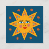 Zonneklet en charmant kleurig vierkante visitekaartje (Voorkant)