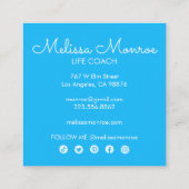 Zonneklet en charmant kleurig vierkante visitekaartje (Achterkant)