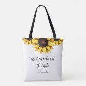 Zonnekleur Oud-oudoma van de Bruid Tote Bag (Achterkant)