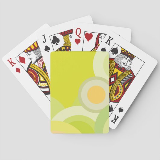 Zonnekleurige kleuren pokerkaarten (Achterkant)
