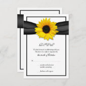 Zonnekleurige linten Huwelijksreactiekaart RSVP Kaartje (Voorkant / Achterkant)