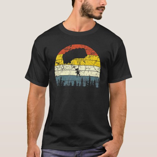  zonnekleuring - retro skydiving - Parachuting S T-shirt (Voorkant)