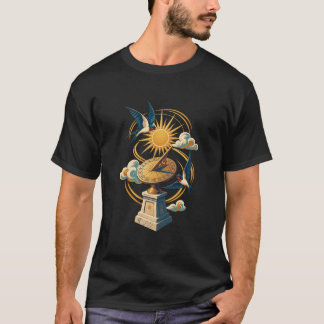Zonneklok Zwaluwn Art Deco Retro T-Shirt