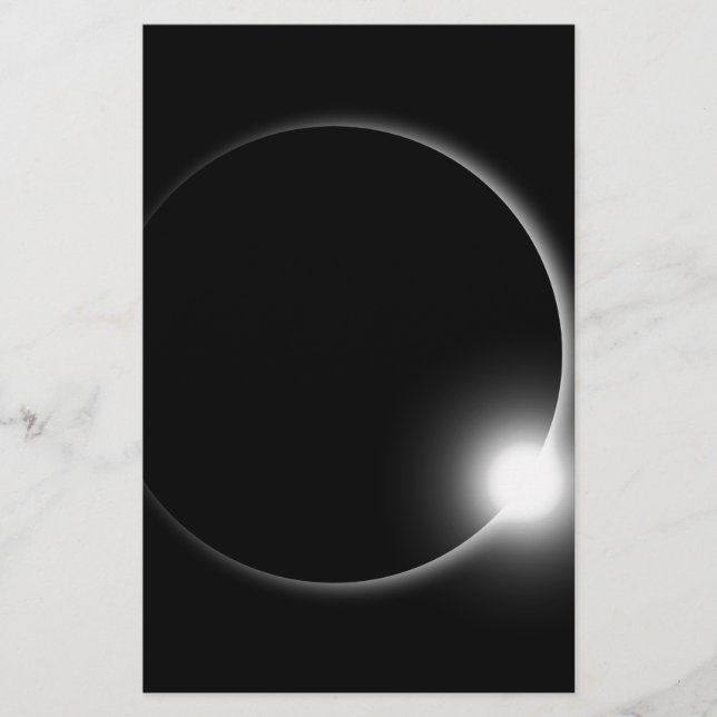 Zonneklunar Eclipse Moon Sun Flare-fotografie (Voorkant)