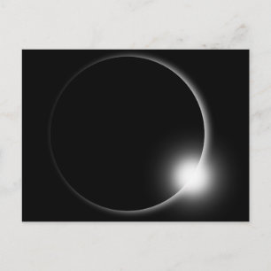 Zonneklunar Eclipse Moon Sun Flare-fotografie Briefkaart