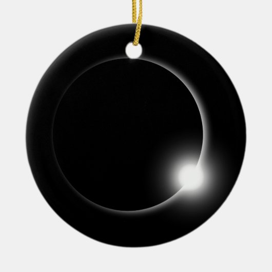 Zonneklunar Eclipse Moon Sun Flare-fotografie Keramisch Ornament (Voorkant)