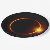 Zonneknip Donkere zon en maan Papieren Bordje (Gekanteld)