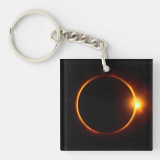 Zonneknip Donkere zon en maan Sleutelhanger