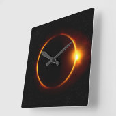 Zonneknip Donkere zon en maan Vierkante Klok (Hoek)