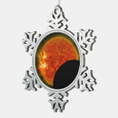 Zonneknipsel in uitvoering tin sneeuwvlok ornament (Rechts)