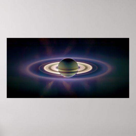 Zonneknipsel van Saturnus uit Cassini-ruimtevaartu Poster (Voorkant)