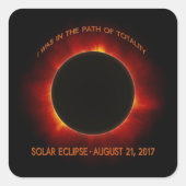 Zonneknipsel Vierkante Sticker (Voorkant)