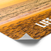 Zonnekokospalm op het strand poster (Hoek)