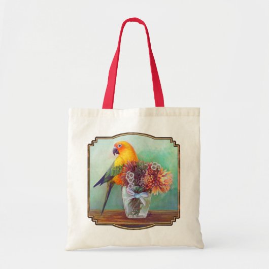 Zonnekonijn en bloemen tote bag (Voorkant)