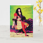 Zonnekoning Lodewijk XIV Quote Kaart (Gele Bloem)