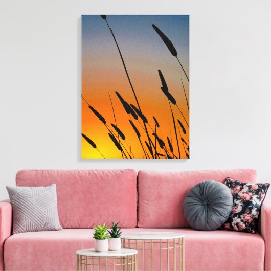 Zonnekorrels — Landschapsschilderdruk Canvas Afdruk (Insitu (Woonkamer))