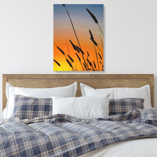 Zonnekorrels — Landschapsschilderdruk Canvas Afdruk (Insitu (Slaapkamer))
