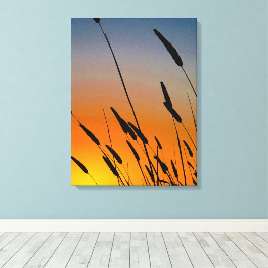 Zonnekorrels — Landschapsschilderdruk Canvas Afdruk (Insitu (Houten vloer))