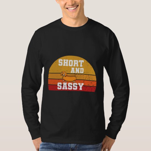 Zonnekorst en sassy Dachshund Animals Love Sau T-shirt (Voorkant)