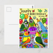 zonnekuif conure gcc quaker caique senegal papegaa briefkaart (Voorkant / Achterkant)