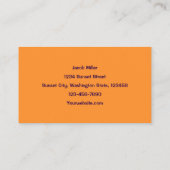 Zonnekuststrand Oranje Paarse scène Visitekaartje (Achterkant)