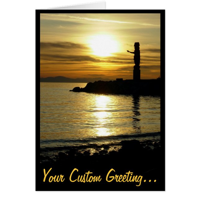 Zonnelandschap Blanco kaart — mooie printkaarten (Voorkant)