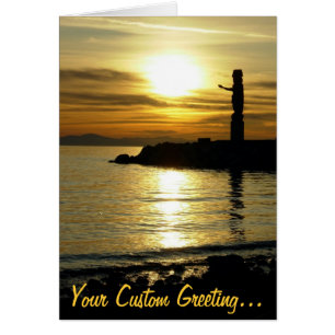 Zonnelandschap Blanco kaart — mooie printkaarten