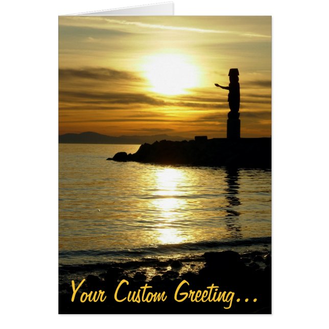 Zonnelandschap Blanco kaart — mooie printkaarten (Voorkant)