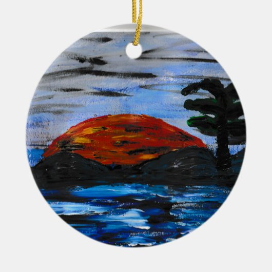 Zonnelandschap Keramisch Ornament (Voorkant)
